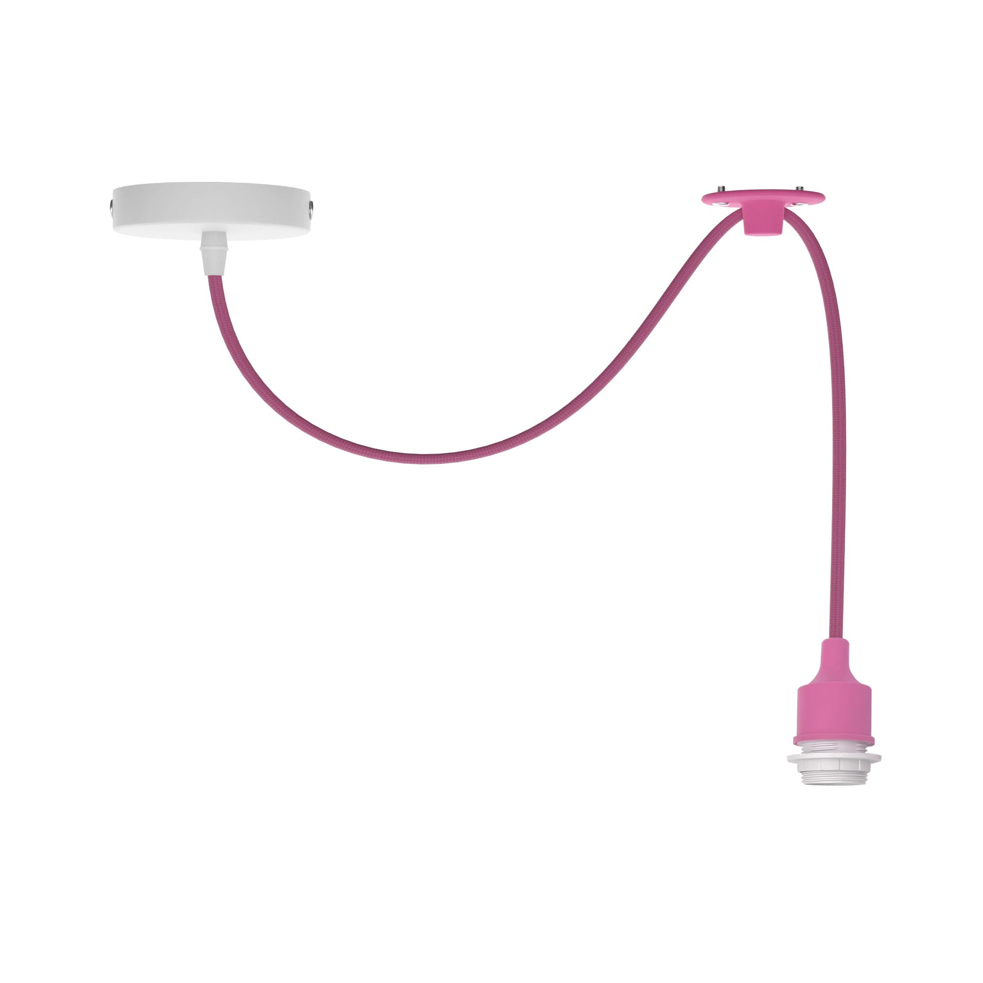 LEDSONE Spider Pendant Lighting 2m Adjustable Pendant Lamp Fixture with E27 Socket for Hall Restaurant bar Dining Room Café (Pink without Bulb)