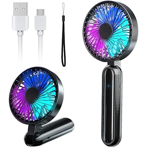 VersionTech Portable Hand Held Fan with Light thumbnail
