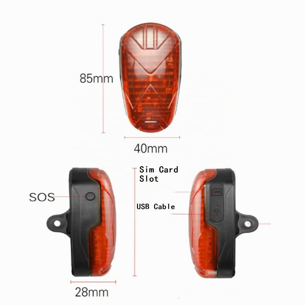 Traceur GPS vélo moto localisateur GPS sans abonnement étanche avec lumière LED