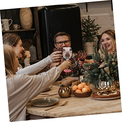 BESTonZON 2 Pçs Presentes Bar Copos Champanhe Bonito Natal Vermelho Natal Mão Festiva Ebt Beber Copo