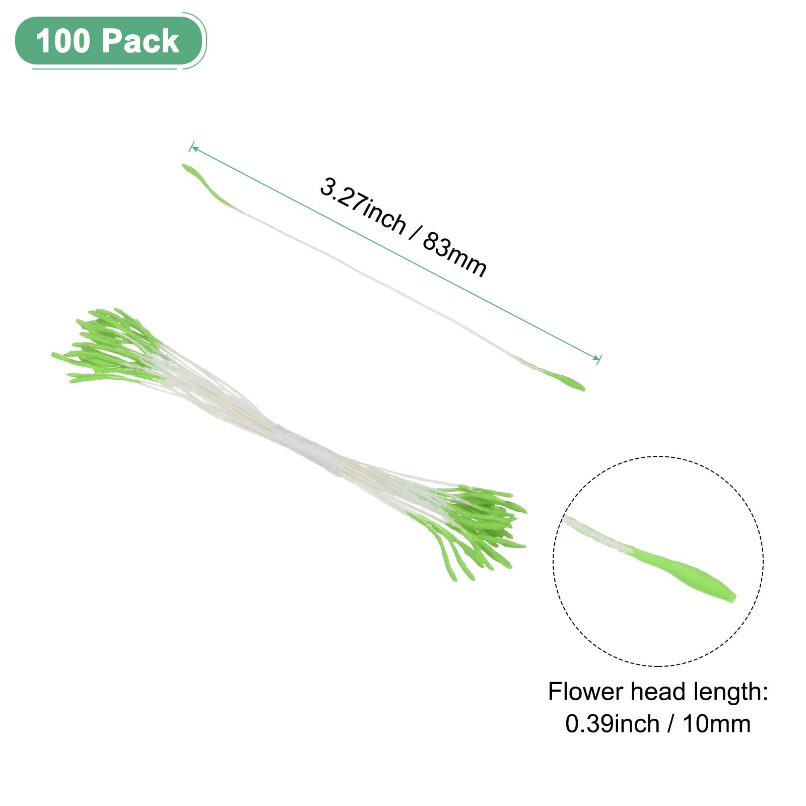 M METERXITY 100-Pack Artificial Flower Stamen Kit, Mini Double Heads Flower Stamens Pistil - Image 3