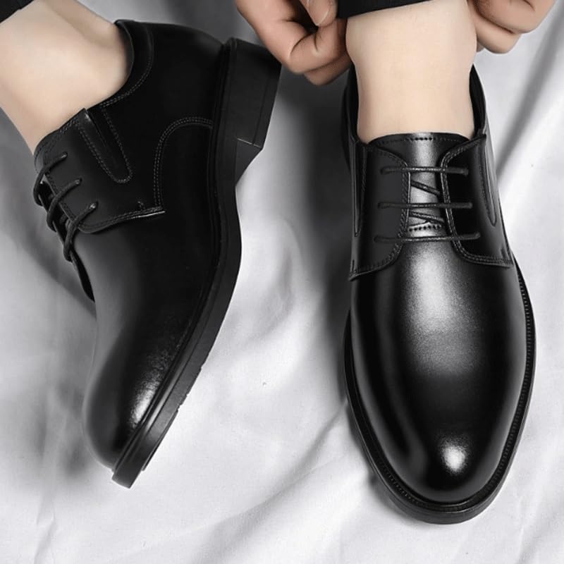 Men's Genuine Leather Derby Fashion Formal Tuxedo Walking Shoes Business Loafers England Flats Breathable Sport Outdoor Footwear for Men2