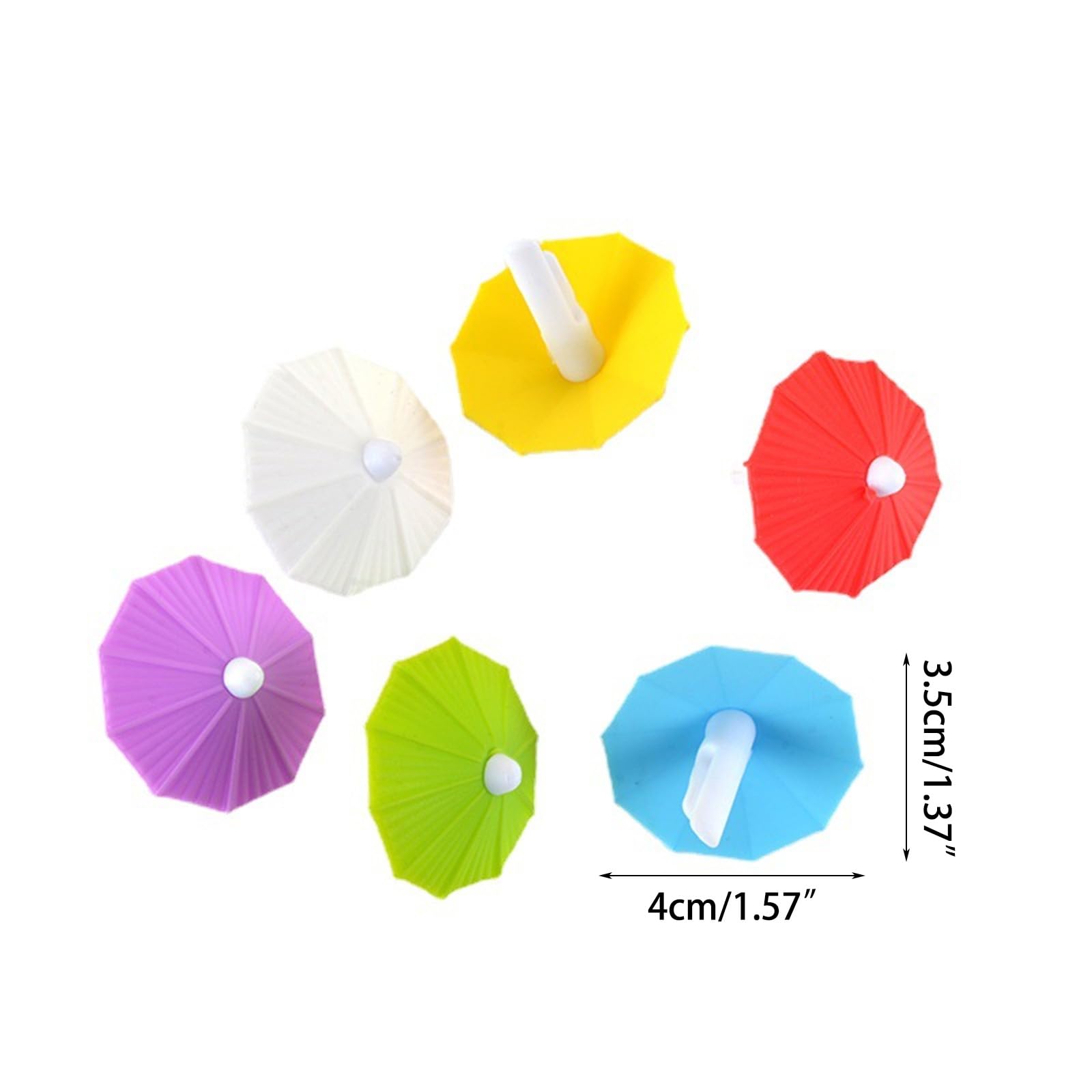 6Pcs/set Silicone Wine Glass Identifier Cocktail Identifier Sign Umbrella Shape Wine Glass Markers Holder Party Supplies