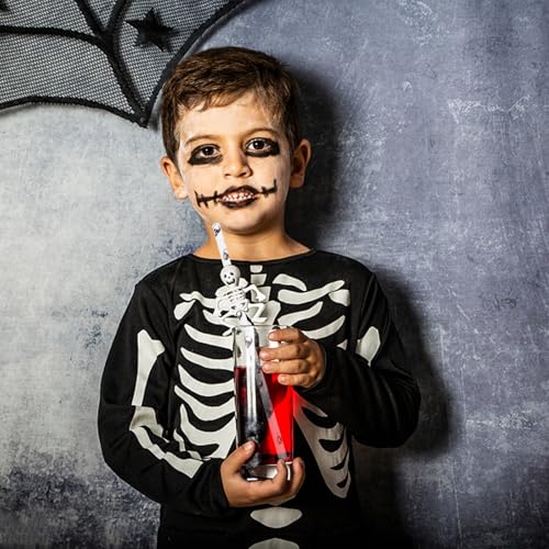 100 pitillos desechables de papel para Halloween miniatura 5