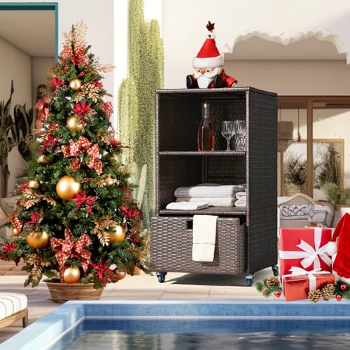 Outdoor Towel Rack for Pool Outdoor Pool Towel Storage Cabinet