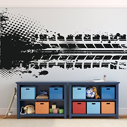 Buy track wall decal tire tracks wall sticker garage decor car track