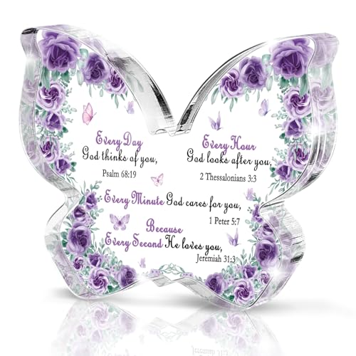 Every Day God Thinks of You" Butterfly Acrylic Sign -