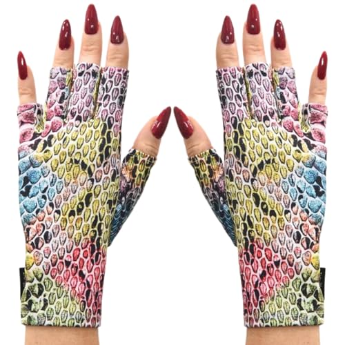 ManiGlovz - The ORIGINAL UPF 50+ UV Light Protective Nail Gloves | Gel Manicure and Anti UV Fingerless Gloves for Women | Can be Used as Sun Protection Gloves for Driving | Upscale