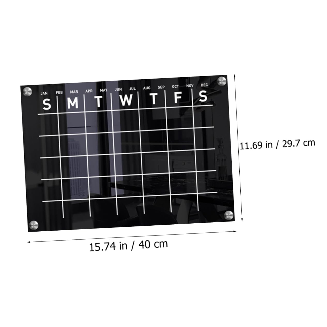 Artibetter Abwischbarer Wochenwandkalender aus Acryl mit Hängender Memotafel Leicht und Chic für Büro und Shop zur Dekorativen Wochenplaner Schreibtafel