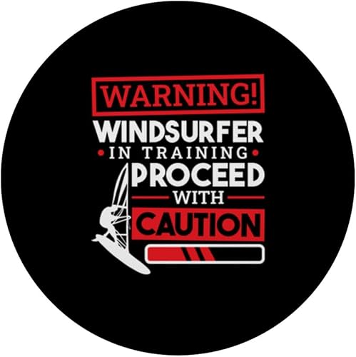 Miniatura 3 de Windsurfer In Training Proceed With Caution, Windsurfer PopSockets Standard PopGrip