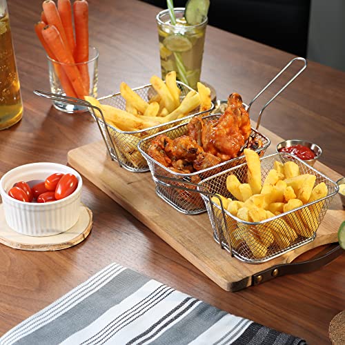 COM-FOUR® 6x Cestini per Patatine Fritte Mini
