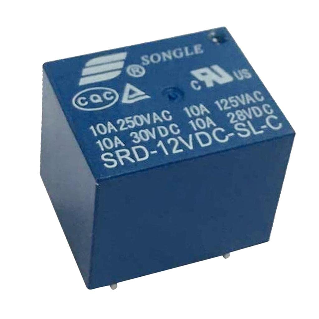 CALANDIS® 10pcs SONGLE 12V 1 CH Relay SRD-12VDC-SL-C 250V AC 30V 10A DC Workshop