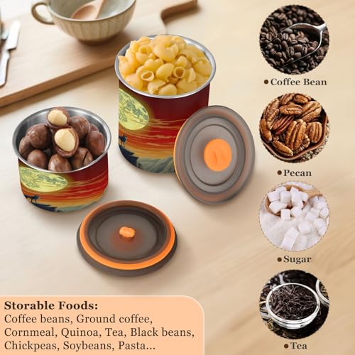 Lata hermética de acero inoxidable para café 900 ml miniatura 5