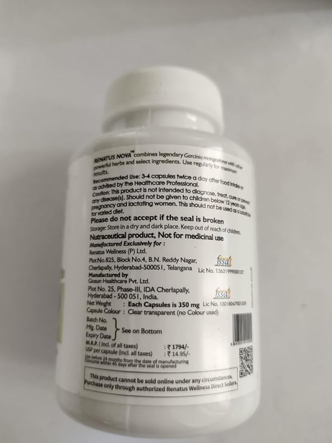 Image of nova capsule Original 120 ayurvedic with12 natural ingredients