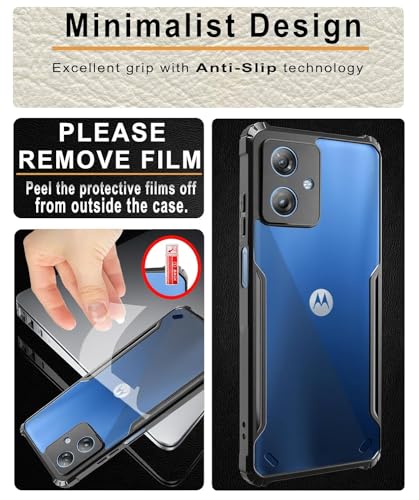 Image of Carrywrap Synthetic Rubber Transparent Hard Back Cover Case For Motorola Moto G64 5G / Motorola Moto G54 5G
