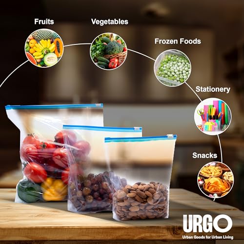 Image of Super Saver Combo (Small + Medium + Large) | 45 bags | URGO Premium, Super-Clear, Reusable Zip & Lock Bags | 3 packs