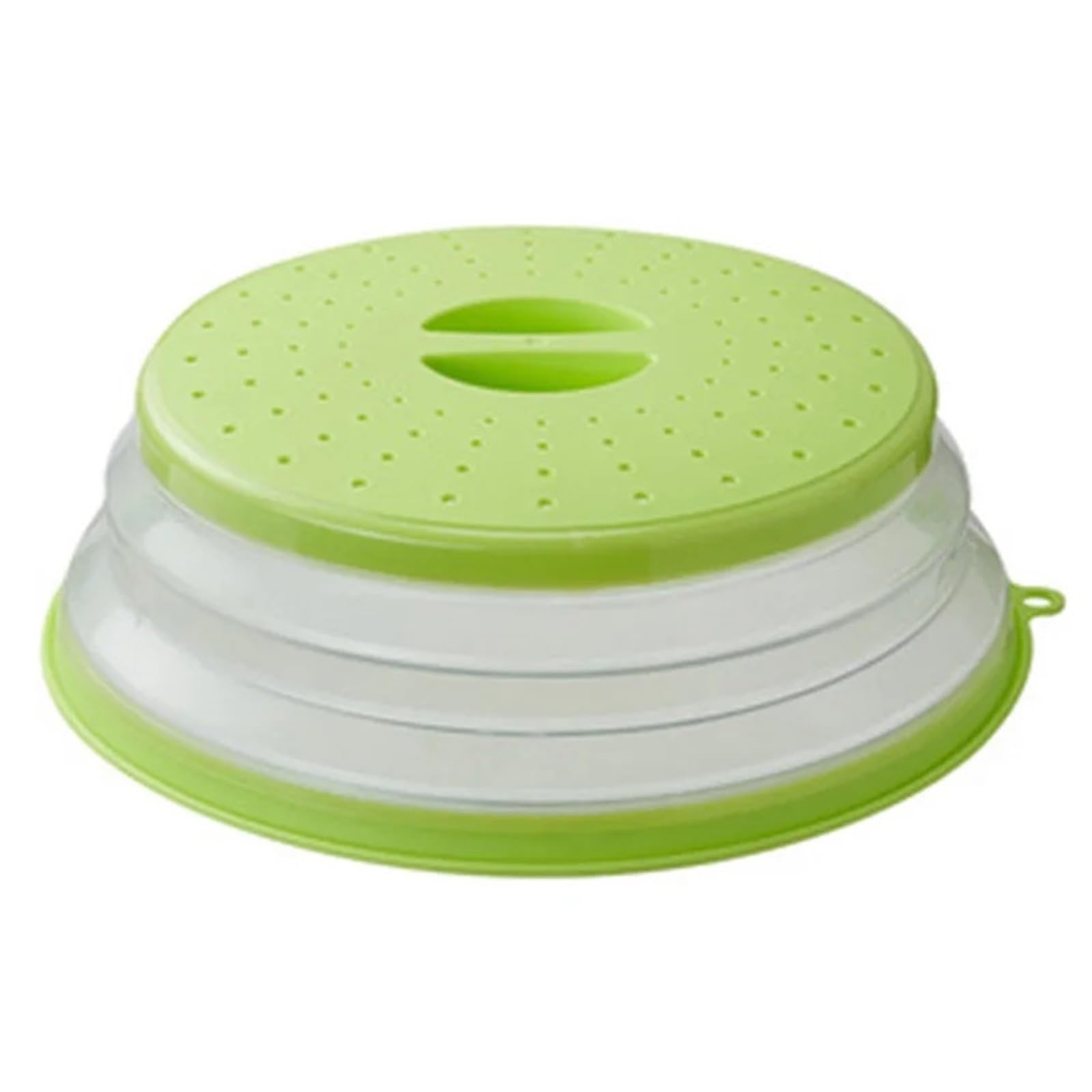 Microwave Splatter Cover Heating Folding Silicone Fresh-keeping Oil-proof Splash-proof with Hook Cooking Lids(Z7627-BU)(Z7627-YE)