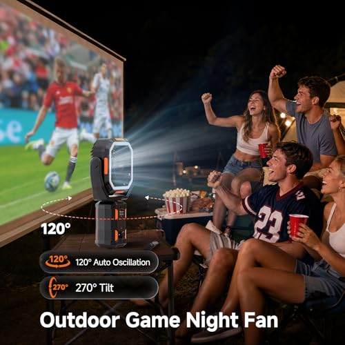 OGERY Adjustable Height Camping Fan