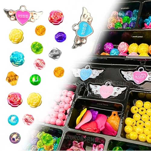 Kit miçangas coloridas infantil para pulseiras menina 8 anos micangas criança missangas brinquedo pr