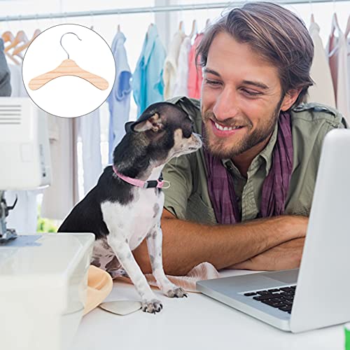 Balacoo VZR10B204D009YWVMKNB3 10Pcs Wooden Pet Apparel Hangers Pet Clothes Hangers Pet Drying Rack Hangers Dog Clothing Hanging Rack Ultra Thin Space Saving Hook thumb #8