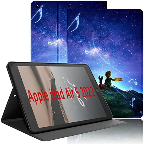 Yoedge Custodia per iPad 10,9' (iPad Air 5a Generazione 2022/4a Generazione 2020) Tablet, Soft TPU Ultra Sottile Smart Cover in PU Pelle Flip con Funzione Stand Protettiva Case, Little Prince 2