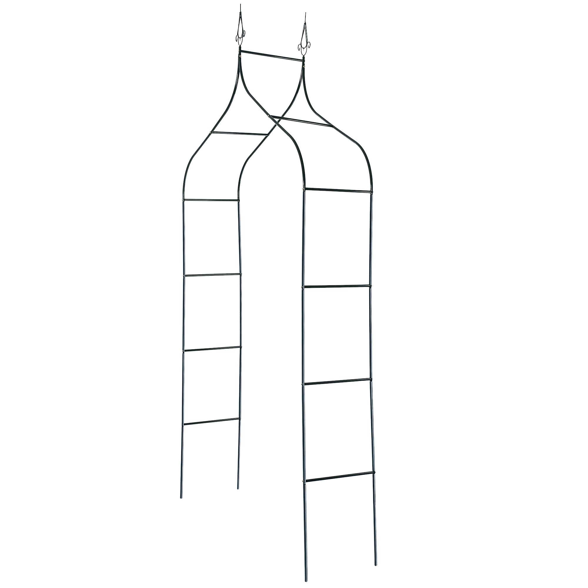KADAX Arche de jardin pour plantes grimpantes - Arche robuste - Arche à rosiers - Treillis en fer - Pergola résistante aux intempéries - Treillis (fer)
