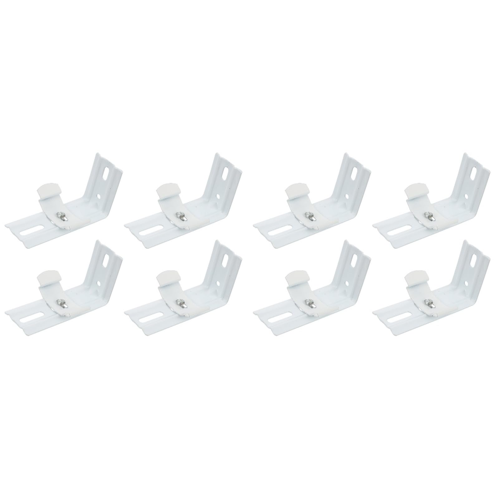 DOITOOL 8 Staffe A L Per Tende Verticali: Supporti A Clip In Ferro Per Binario Tende - Montaggio Senza Fori