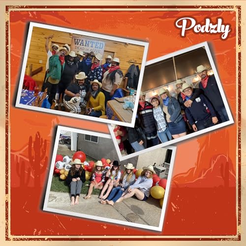 Podzly PZ755102 12 Pieces 24 Inch Straw Cowboy Hats thumb #5