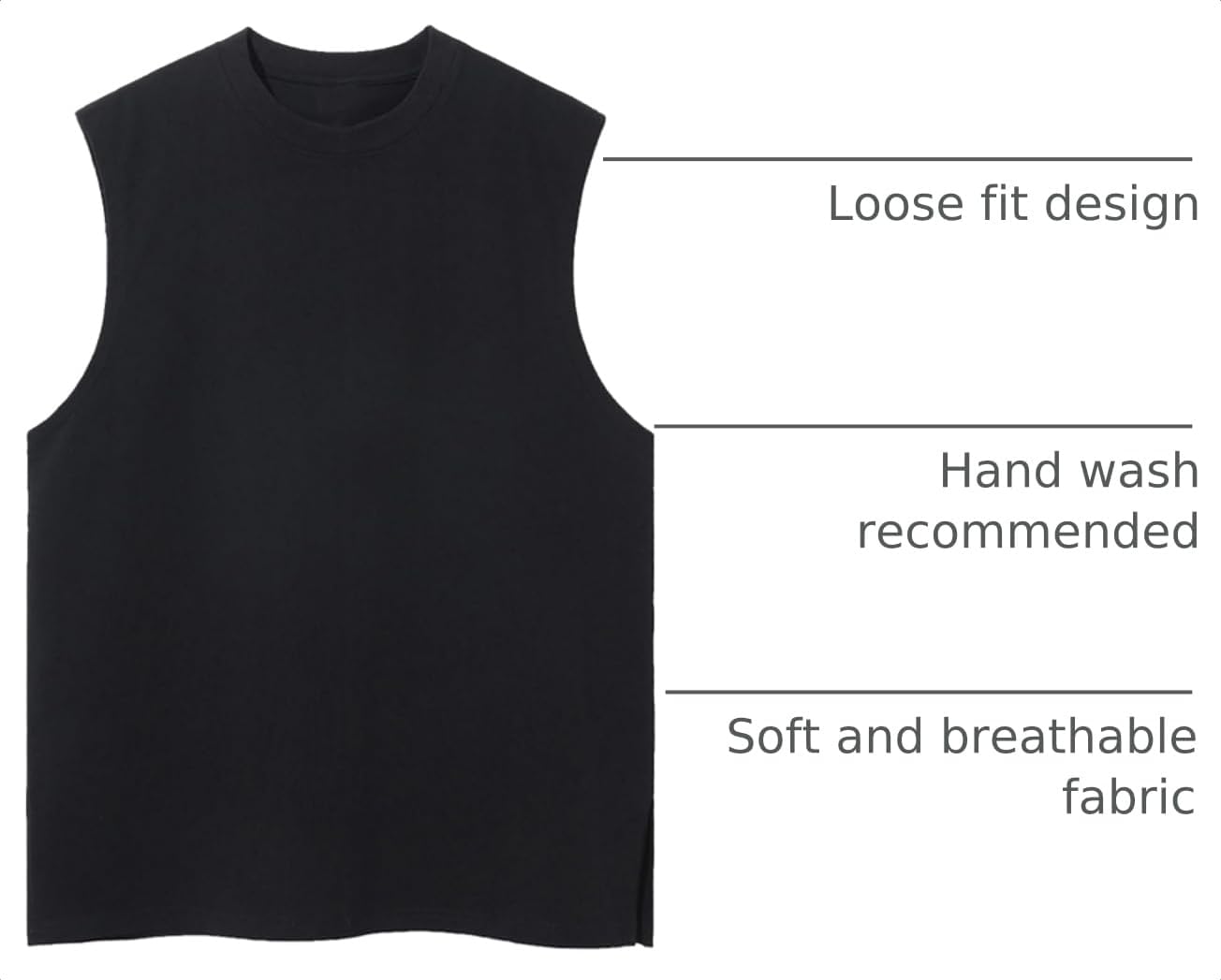 Mens Workout Tank Tops Sleeveless Tee Shirts Men Muscle Shirt Gym Acid Wash T Shirts Running Beach Loose Fit Tee thumbnail