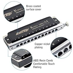 East top Harmonica chromatique professionnel 12 trous 48 tons en Do, harmonica chromatique 12 trous avec étui noir Top… - Les Beatles, Paul McCartney, John Lennon, RIngo Starr, George Harrison East top Harmonica chromatique professionnel 12 trous 48 tons en Do, harmonica chromatique 12 trous avec étui noir Top… – Image 2