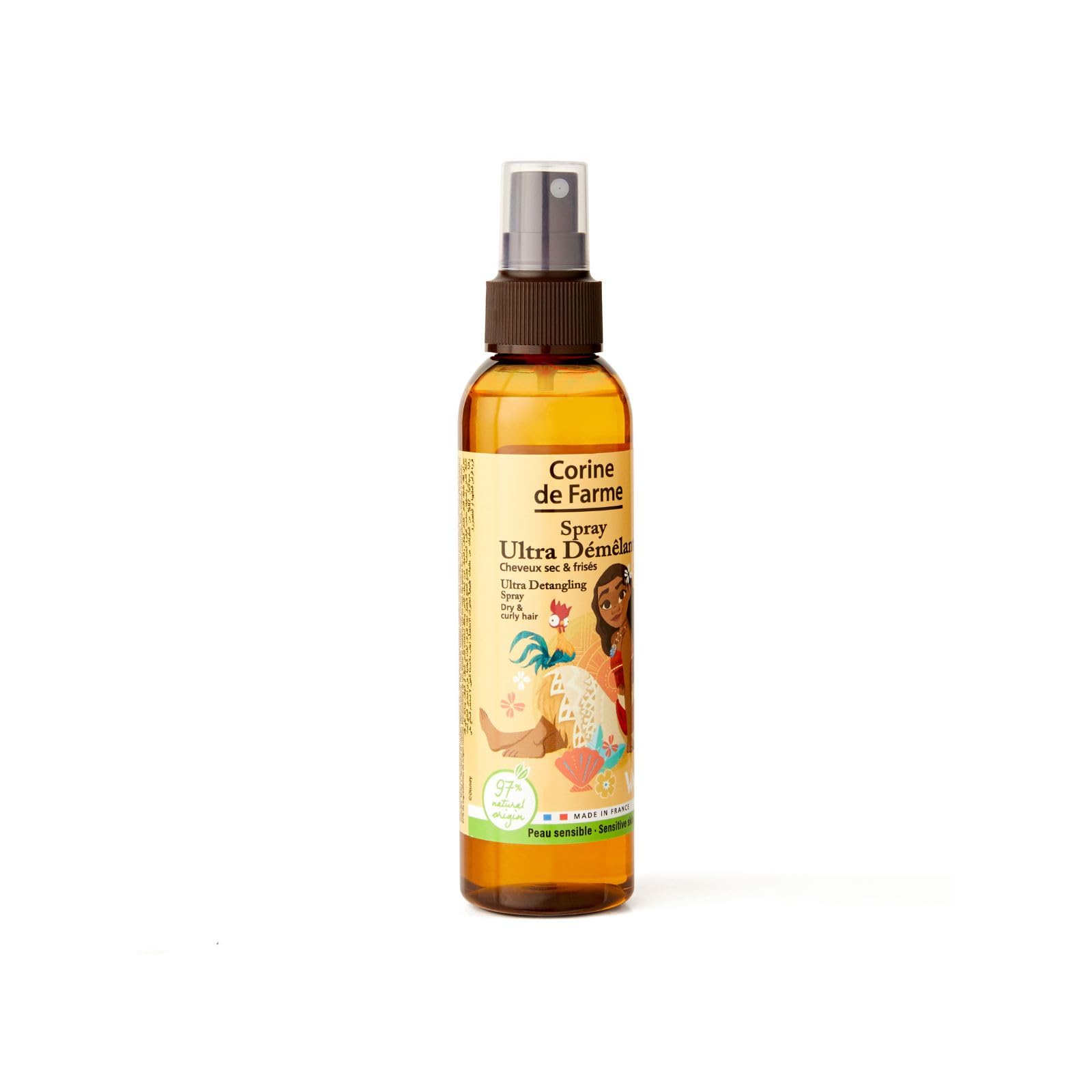 Corine de Farme - Spray Desenredante para Niños Vaiana Disney - Cabello Seco y Rizado - Fragancia Coco - Sin Parabenos - Fórmula Clean Beauty - 150ml