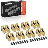 A-Premium 16Pcs Gold Aluminum Engine Roller Rocker Arms 1.7 Ratio, 7/16