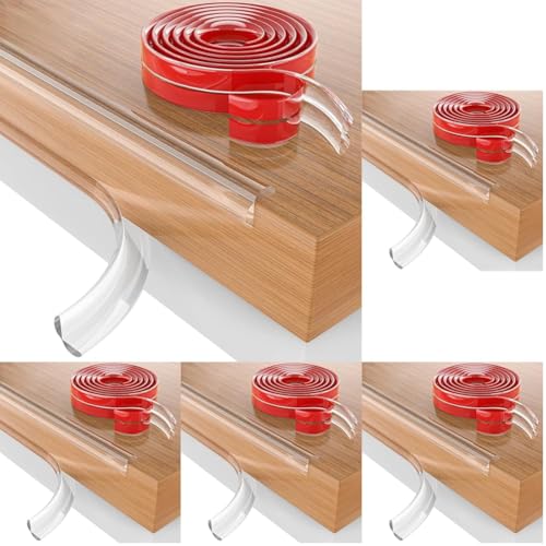Image of Zeccorp 5-Meter Silicone Edge Protector Strip | Baby Corner Guards for Sharp Edges | Table, Bed & Furniture Safety Protectors | Baby Proofing Corner Guards & Edge Safety for Sharp Edges (Pack of 5)