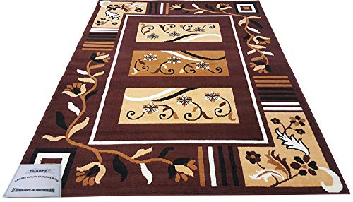 Image of TOP Design with Velvet Touch 90X145 CM(3X5 FEET) Brown Multi