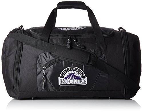 Image of MLB Colorado Rockies Roadblock Embroidered Duffel Bag, 20-Inch, Black