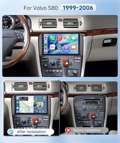 Radio para Volvo S80 1999-2006 con pantalla táctil 9 pulg miniatura 2