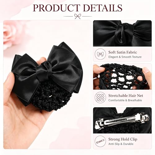 Accesorios para el cabello TXIN 9 piezas con lazos de satín miniatura 3
