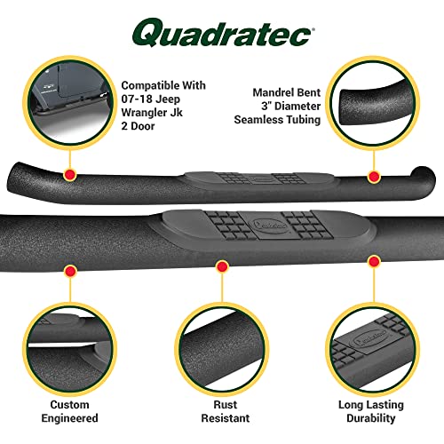 Estribos QR3 Heavy Duty, Set de 2, Tubo Redondo 3" Negro miniatura 6