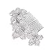 EVER FAITH Silver-Tone Bridal 3 Orchid Flower Clear Austrian Crystal Hair Comb N00208-1