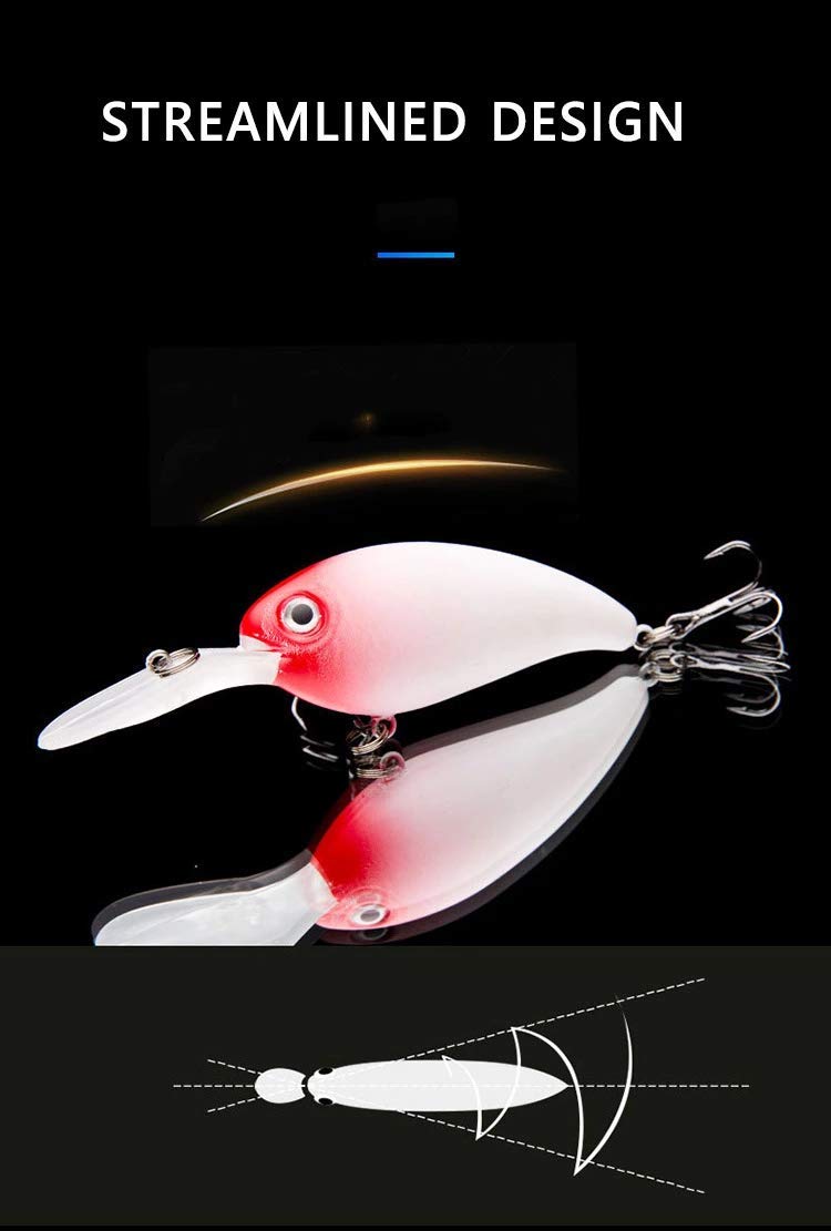 Top Water Fishing Lure, 10cm 15g Minnow Lure Wobbler Artificial Crank Bait Bass Fishing Lure Pike trolling Pesca carp Fishing Tackle 1pcs Crankbait Fishing Lure 3