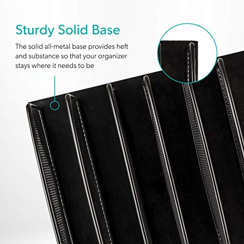 Desktop File Organizer Sorter by Mindspace with 6 Vertical Compartments, Mesh File Office Organizer | Paper Work Divider | The Mesh Collection, Black - Thumbnail 6