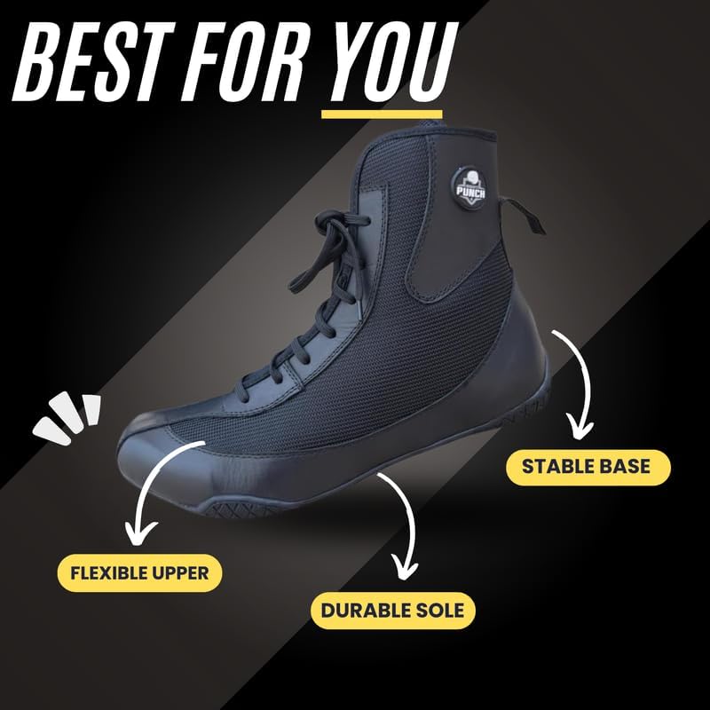 Vista 4 de Rightpunch - Zapatos de boxeo profesionales para hombres y mujeres