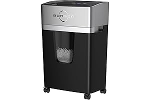 BONSEN 12-Sheet Micro Cut Paper Shredder for Home and Office