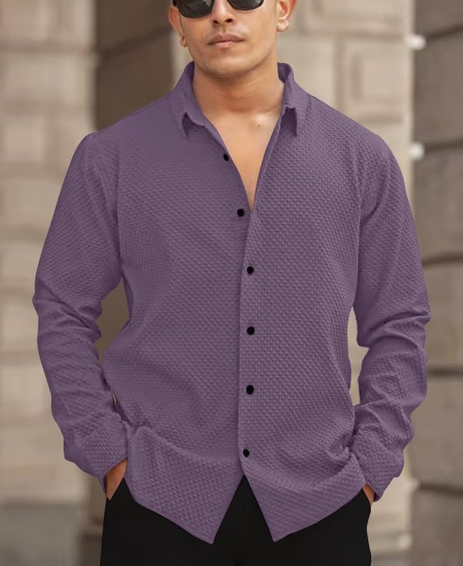 Men Cotton Blend Shirt Trendy Stylish Casual Look Formal Office Office Party Daily Use Comfortable Fashion Shirt Outfit-picture-30