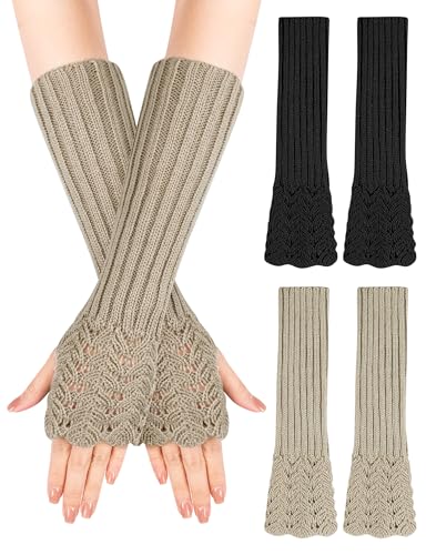 2 Pairs MELLIEX Fingerless Gloves – Winter Arm Warmers 2 Pairs MELLIEX Fingerless Gloves – Winter Arm Warmers