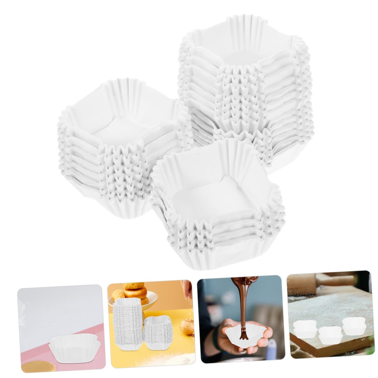 LABRIMP Pirottini Forma Elegante per Cupcake di Carta 2000 Pezzi Resistenti e Antiolio per Feste di Compleanno e Ristoranti