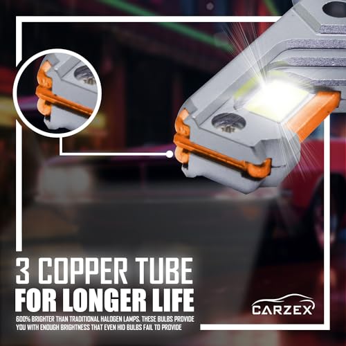 Image of Carzex 300W Crystal Eye LED Headlight Bulbs H8 /H11 | 20,000LM Brightness 6500K Cool White | High Power CSP LED Chip Fog Lights | 1 Year Warranty | 2 PCS, A10s Red