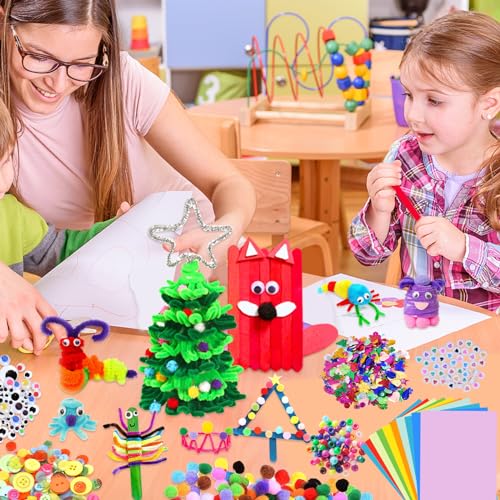 Itopstar Kit de suprimentos de artes e artesanato, conjunto de artesanato para crianças, suprimentos