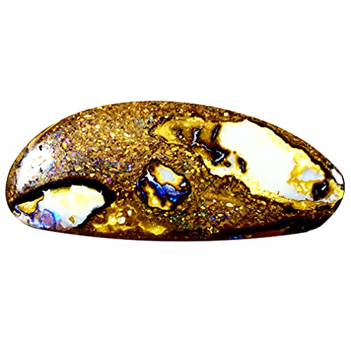 Opale Boulder d'Australie Koroit de 4.77 ct et forme fancy naturelle de 22x9 mm