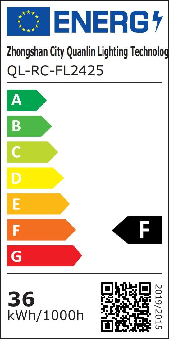 Plafón LED Moderno 2 Anillos 36W 3000K Luz Cálida, Sin Parpadeo, Material Acrílico, Iluminación para Salón, Dormitorio, Oficina, Ahorro de Energía 50CM